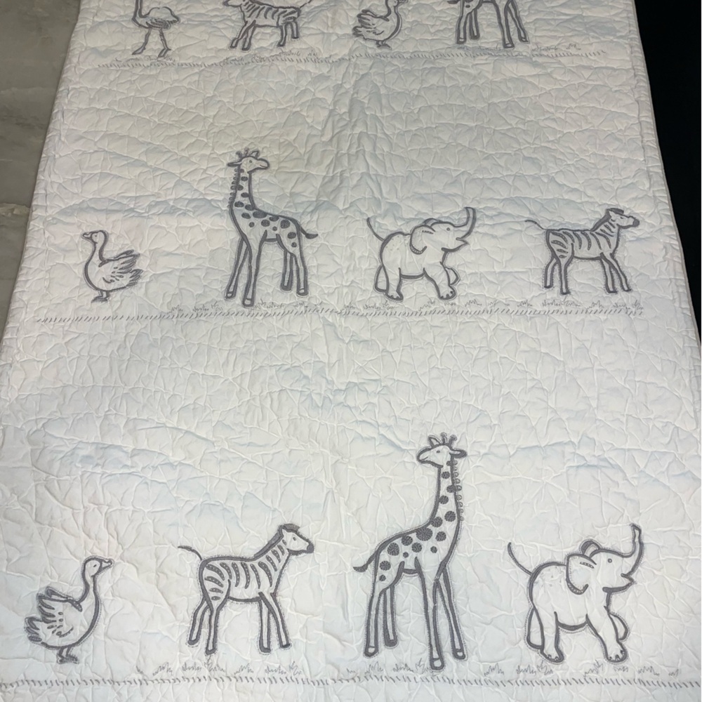 Pottery Barn, Safari animal, Crib Blanket